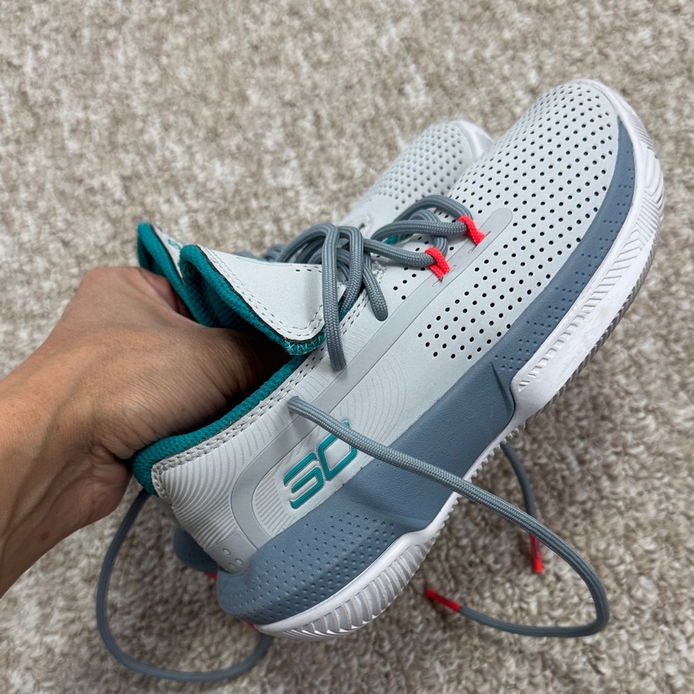 Under Armour Kids Gray and Teal Sneakers